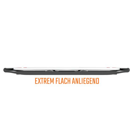 2 Kennzeichenhalter Österreich Rahmenlos schwarz flach 4mm für Kennzeichentafeln 520x120mm unsichtbar Kennzeichenträger für Österreich Dänemark Slowenien