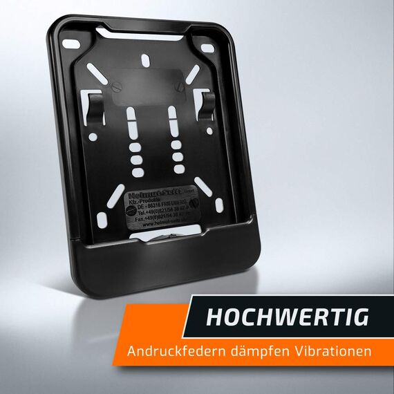 Kennzeichenhalter für Versicherungskennzeichen | 135 x 110 mm | Mofa | Roller | E-Scooter | S-Pedelec | E-Bike | Moped | Leichkraftrad | 50 CCM