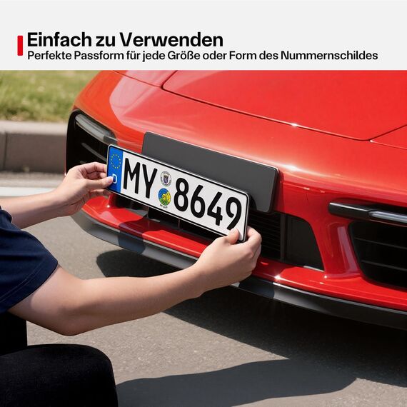 Doppelseitiges Klebepads Extra Stark, 10 x Nummernschild Klebeband aus Schaumstoff, Montagepads Doppelseitig, Selbstklebendes Kfz-Kennzeichen Klebepads für Fahrzeugkennzeichen, Nummernschilder