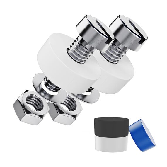 Kennzeichen Schrauben M6x20mm Kennzeichenbefestigung 4er Set mit Abdeckkappen Befestigung für KFZ Nummernschild Auto Motorrad