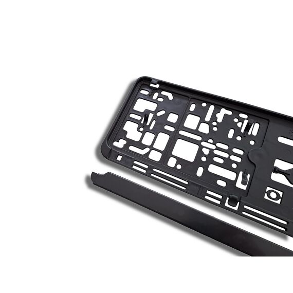 2x Universal Kennzeichenhalter Nummernschildhalter Schwarz Made in Germany