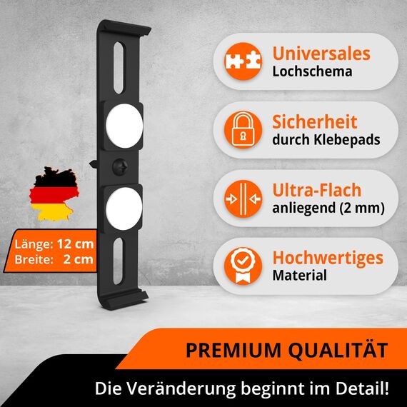 GENMAG® Kennzeichenhalter Rahmenlos [Legal & Universal] Nummernschildhalterung Auto | Rahmenlose Kennzeichenhalter für Autos | Kennzeichenhalterung Rahmenlos | Nummernschildhalter für 2 Kennzeichen