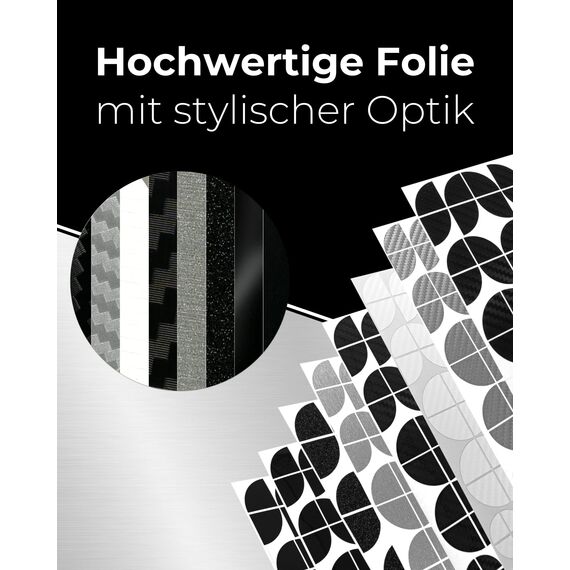 Blackshell® Emblem Aufkleber passend für BMW Logo - 124 TLG. Set für alle Embleme am Auto oder Motorrad in 3D Carbon Schwarz