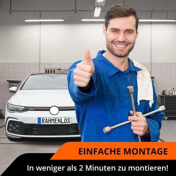 GENMAG® Kennzeichenhalter Rahmenlos [Legal & Universal] Nummernschildhalterung Auto | Rahmenlose Kennzeichenhalter für Autos | Kennzeichenhalterung Rahmenlos | Nummernschildhalter für 2 Kennzeichen