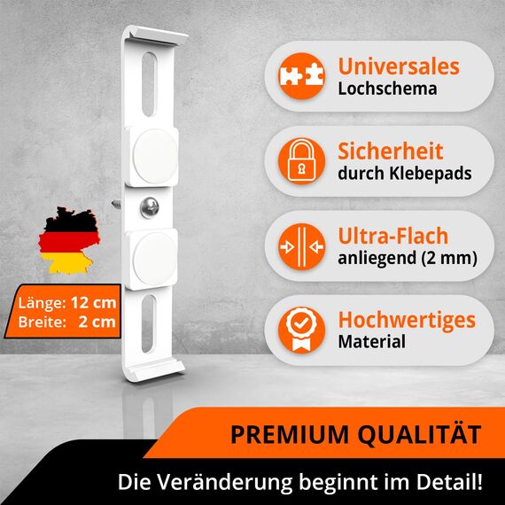 GENMAG® Kennzeichenhalter Rahmenlos [Legal & Universal] Nummernschildhalterung Auto | Rahmenlose Kennzeichenhalter für Autos | Kennzeichenhalterung Rahmenlos | Nummernschildhalter für 2 Kennzeichen