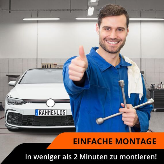 GENMAG® Kennzeichenhalter Rahmenlos [Legal & Universal] Nummernschildhalterung Auto | Rahmenlose Kennzeichenhalter für Autos | Kennzeichenhalterung Rahmenlos | Nummernschildhalter für 2 Kennzeichen