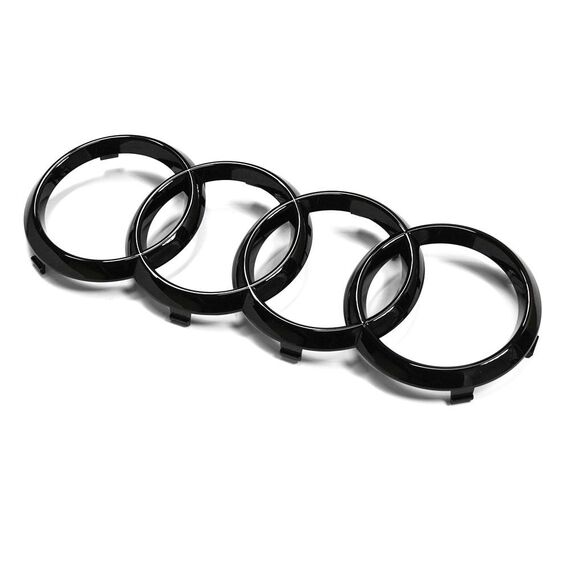 Audi 82A071801 Zeichen Kühlergrill Ringe Black Edition Emblem Blackline Logo schwarz