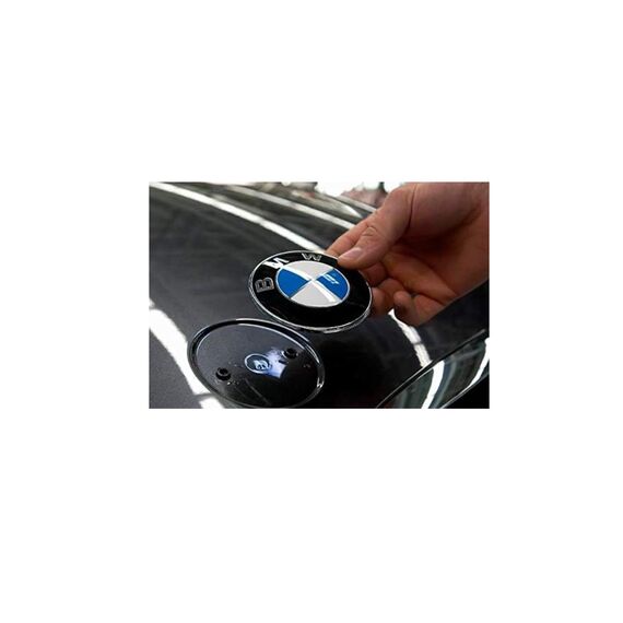 BMW Original Logo für Motorhaube mit Ösen.