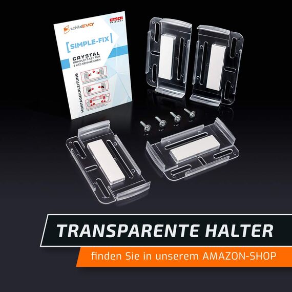 schildEVO 2 Kennzeichenhalter | 460 x 110 mm | SCHWARZ | für Kurze Kennzeichen | 46 x 11 | Nummernschildhalter | Kennzeichen-Halterung | DHL-Versand