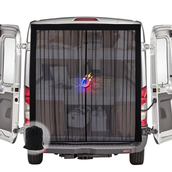 ZATOOTO Moskitonetz Van mit Magnetismus, Fliegengitter Auto für Mercedes Vito und Marco Polo Volkswagen Transporter, Center Magnetic Closure für Insektenschutz Auto