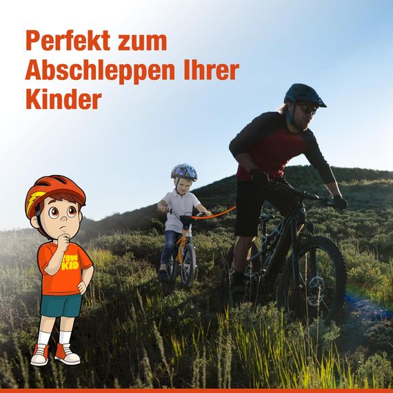 Meta Bike Fahrrad Abschleppseil für Kinder, 2.5M Abschleppsystem Zugseil, Kinderfahrrad Mountain Bike E-Bike