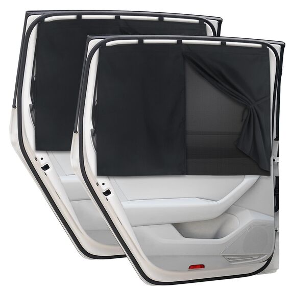 DIZA100 Sonnenschutz Auto Baby, 2 Pack Magnetisch Doppelschicht Sonnenschutz Kinder/Auto Vorhang UV Schutz & Verdunkelung Autofenster Hitzeschutz Vorhang für Seitenscheibe