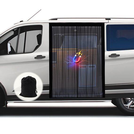 ZATOOTO Moskitonetz Van mit Magnetismus, Fliegengitter Auto für Mercedes Vito, Volkswagen Transporter und Volkswagen California, Center Magnetic Closure für Insektenschutz Auto