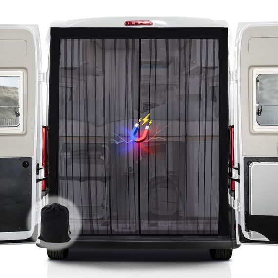 ZATOOTO Moskitonetz Van mit Magnetismus, Fliegengitter Auto für Opel Movano (Hochdach) FIAT Ducaro (Hochdach), Center Magnetic Closure für Insektenschutz Auto