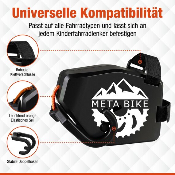 Meta Bike Fahrrad Abschleppseil für Kinder, 2.5M Abschleppsystem Zugseil, Kinderfahrrad Mountain Bike E-Bike