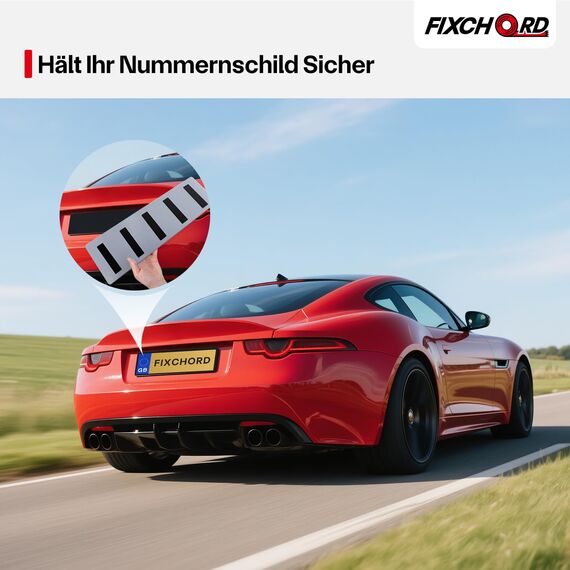 FIXCHORD Doppelseitiges Klebepads Extra Stark, 10 x Nummernschild Klebeband aus Schaumstoff, Selbstklebendes Kfz-Kennzeichen Klebepads für Fahrzeugkennzeichen, Nummernschilder