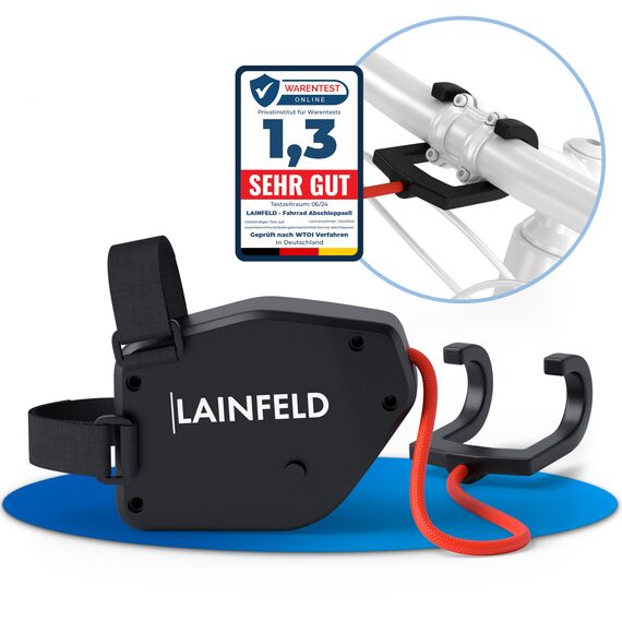 LAINFELD Fahrrad Abschleppseil Kinder, 2,5 Meter, Zugsystem, Follow me tandemkupplung, Fahrrad abschleppstange, tandemstange
