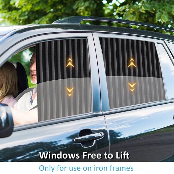 ZATOOTO Sonnenschutz fürs Auto Vorhang 4 Stück, Sonnenschutz Magnetisch für UV-Schutz Hitzeschutz, Privatsphäre Auto Fenster Verdunkelung, Schwarz, mit Personenkraftwagen