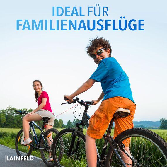 LAINFELD Fahrrad Abschleppseil Kinder, 2,5 Meter, Zugsystem, Kinderfahrrad Abschlepp Seil, Follow me tandemkupplung, Fahrrad abschleppstange, tandemstange