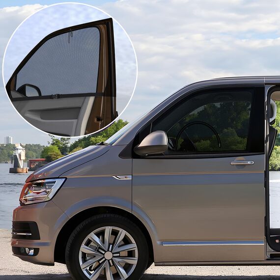 ZATOOTO Magnetische Seitenfenster Insektenschutzgitter passend für VW T4 T5 T6, Autofenster Moskitonetz für Vordertüren, Schutz vor Moskito Atmungsaktiv für Outdoor Camping Reise