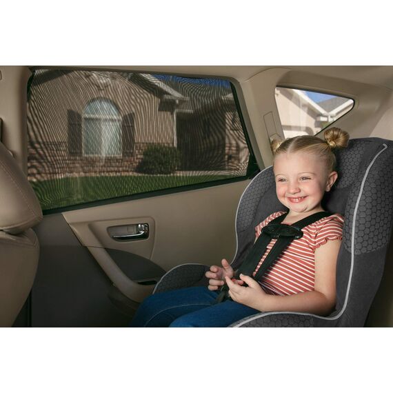 Auto-Sonnenschutz für Kinder (Pack of Two) – dehnbar & atmungsaktiv Fenster für Sonnenschutz Sonnenschutz Auto Fenster Schatten All-Round Schutz für Kinder – passend für die meisten Fahrzeuge