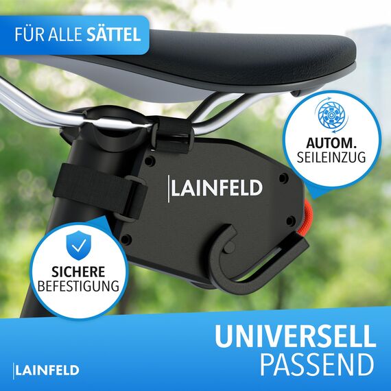 LAINFELD Fahrrad Abschleppseil Kinder, 2,5 Meter, Zugsystem, Follow me tandemkupplung, Fahrrad abschleppstange, tandemstange