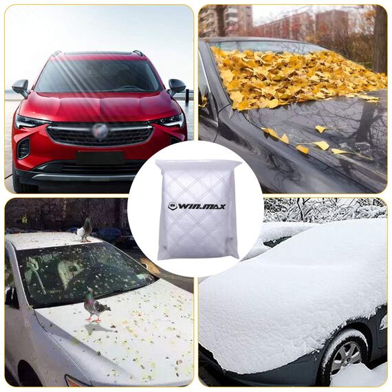 WIN.MAX Frontscheibenabdeckung Auto Scheibenabdeckung Faltbar Sonnenschutz Winter Windschutzscheiben Abdeckung 3 Magnetische für Autoscheibenabdeckung gegen Strahlung, Sonne, Staub, Schnee, EIS
