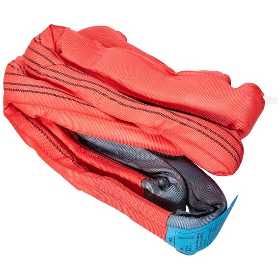 Kerbl Works Abschleppschlinge, Abschleppseil, Abschleppgurt, rot, 4m, 4cm, 35 Tonnen, Polyester, Warnfähnchen, Transporttasche