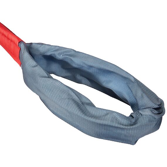 Kerbl Works Abschleppschlinge, Abschleppseil, Abschleppgurt, rot, 4m, 4cm, 35 Tonnen, Polyester, Warnfähnchen, Transporttasche