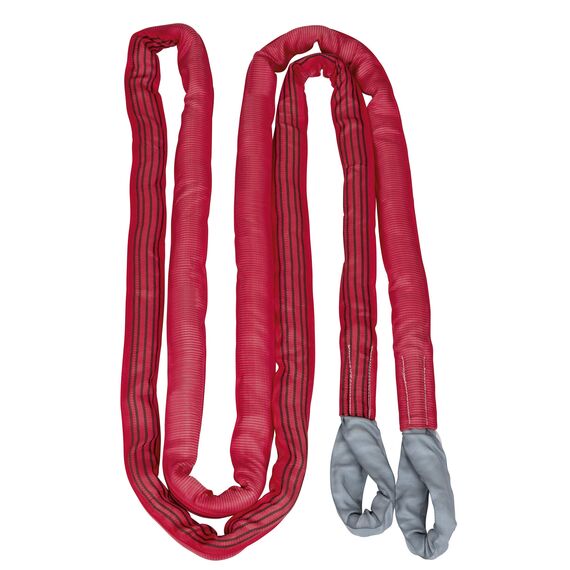 Kerbl Works Abschleppschlinge, Abschleppseil, Abschleppgurt, rot, 6m, 4cm, 35 Tonnen, Polyester, Warnfähnchen, Transporttasche