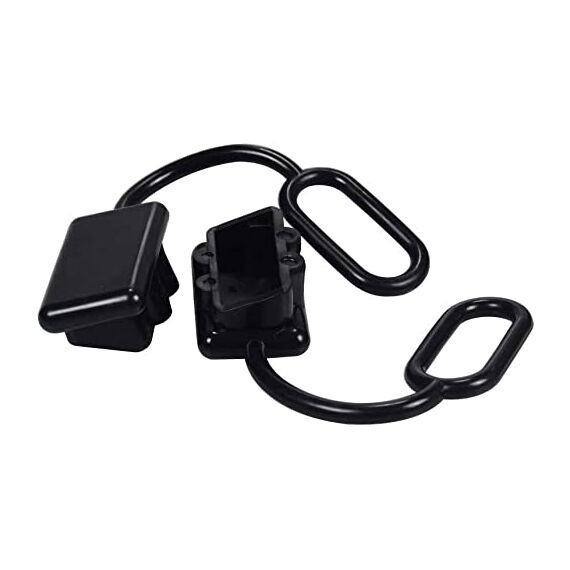 GTIWUNG Batterieanschluss 50A Stecker, 600V Anhängerkupplung für Seilwinde, Quick Connect Batterie Akku Steckverbinder Schnellanschluss Stecker mit Staubschutzkappen für Auto, Wohnmobil, Schwarze
