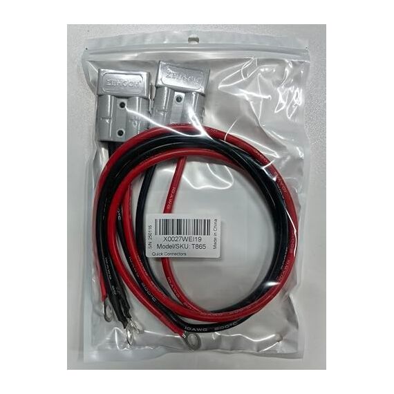 GTIWUNG Batterieanschluss Stecker 50A, 600V Kabel Ladestecker mit O-Ring Batterie-Anschlusskabel 10AWG 50CM, Akku Steckverbinder Schnellanschluss Stecker, Anhänger-Windenstecker