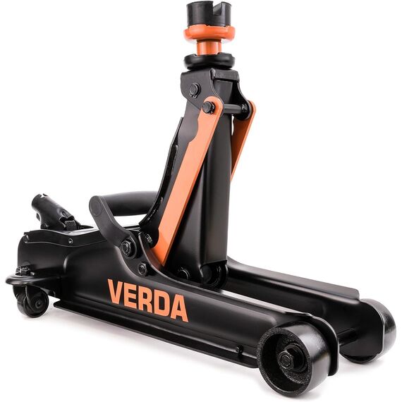 Verda Hydraulischer Wagenheber 2,5T 85-365 mm, 3X Gummiauflage, Koffer, Montagehandschuhe Autoheber Rangierwagenheber Reifenwechsel PKW Geländewagen Wohnmobil