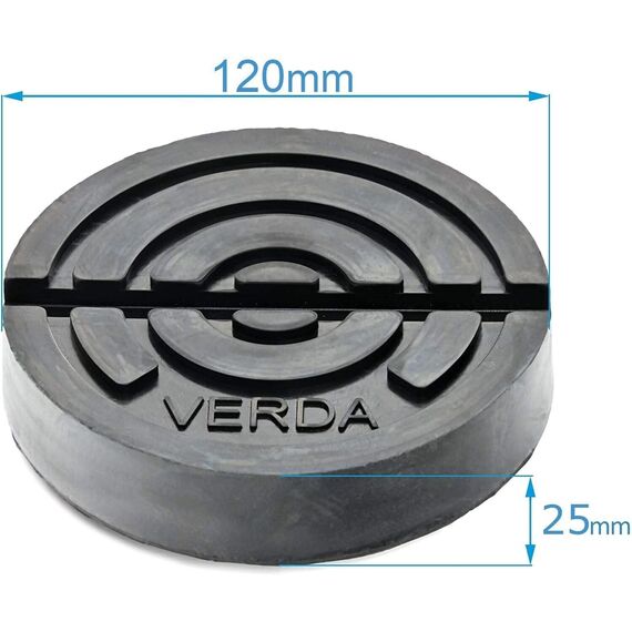 Verda 2X Gummiauflage für Hydraulischen Wagenheber 3T, Gummiplatte Werkstatt Gummiklotz, Gummiteller Werkstatt Hebebühne