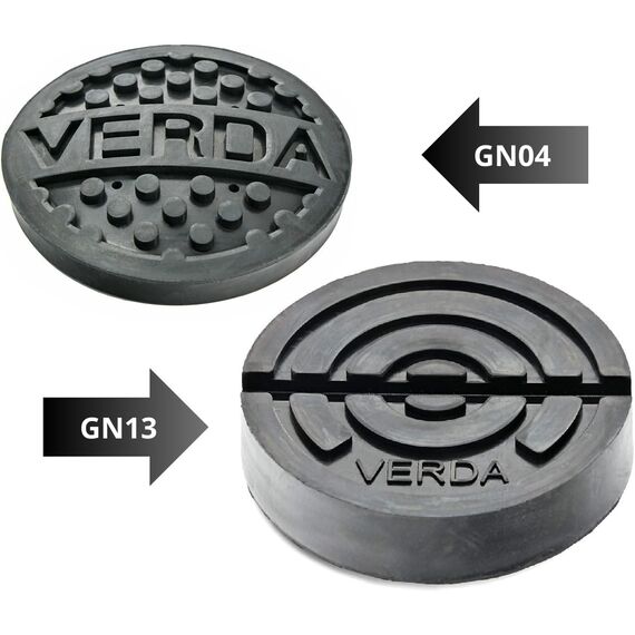 Verda 2X Gummiauflage für Hydraulischen Wagenheber 3T, Gummiplatte Werkstatt Gummiklotz, Gummiteller Werkstatt Hebebühne