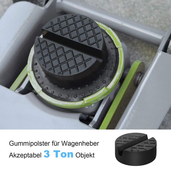 2 Stück Wagenheber Gummiauflage, Auto Wagenheberauflagen, Universelle Gummiauflage für Wagenheber Hebebühnen Unterlage, Auto Rangierwagenheber Puffer Reifenwechsel (Schwarz)