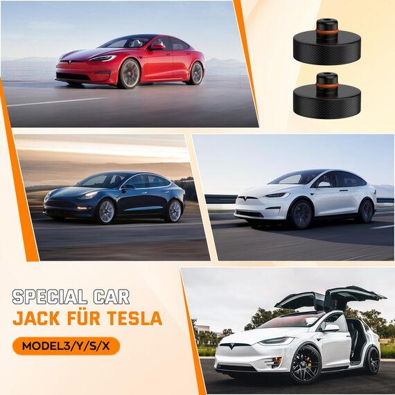 IMAYCC Neues Upgrade Wagenheber 3T/3000KG,Universelle Scherenwagenheber für Tesla Model 3/Y/S/XAuto mit 2Pcs Gummiauflage,Tragbarer Wagenheber mit Radmutternschlüssel,Auto-Notfallset für Tesla Serie