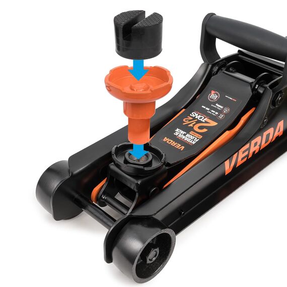 Verda Hydraulischer Wagenheber 2,5T, 85-365 mm, 3X Gummi, robuster Handgriff, Rangierwagenheber PKW, Profi, Ständer, Flache, Wohnmobil, Geländewagen, Heber, Arbeitshandschuhe, Autoheber