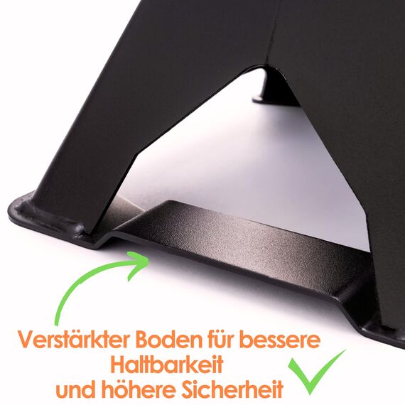2X Unterstellböcke mit Sicherung und Gummi, Stützböcke 3T, VERSTÄRKT, 295-425 mm, Wagenheber Ständer Wagenbock Werkstattstände Profi Reifenwechsel Abstellbock Auto Heber Gummi PKW Wohnmobil SN2432