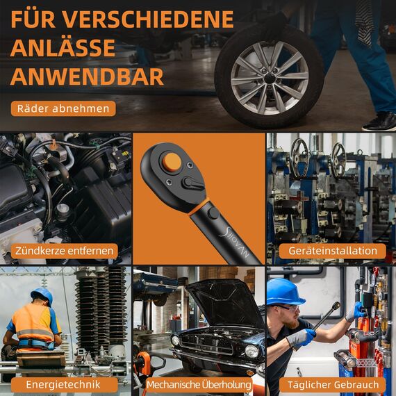 Drehmomentschlüssel Auto 30-210Nm, 1/2 Zoll Torque Wrench, 72 Zähne Umschaltknarre, Radmutternschlüssel für Auto reifenwechsel, LKW, NKW, Motorrad Reparatur und Wartung, ± 3% Fehlergenauigkeit