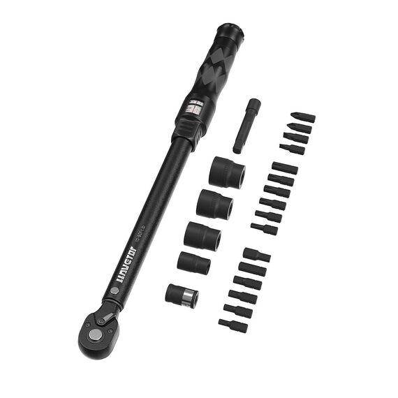 LLAVETOR 23TLG Drehmomentschlüssel Motorrad, 3/8 Zoll Torque Wrench Set, 20-110Nm Drehmomentschlüssel,± 3% Fehlergenauigkeit, 72-Zahn-Drehmomentschlüssel