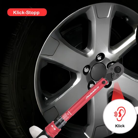 ATsafepro Drehmomentschlüssel 3/8 Zoll, Drive Click 5-60 Nm Drehmomentschlüssel Auto, Dual Direction Einstellbare 72 Zähne Fahrrad Drehmomentschlüssel für Fahrrad und Motorrad Auto Wartung