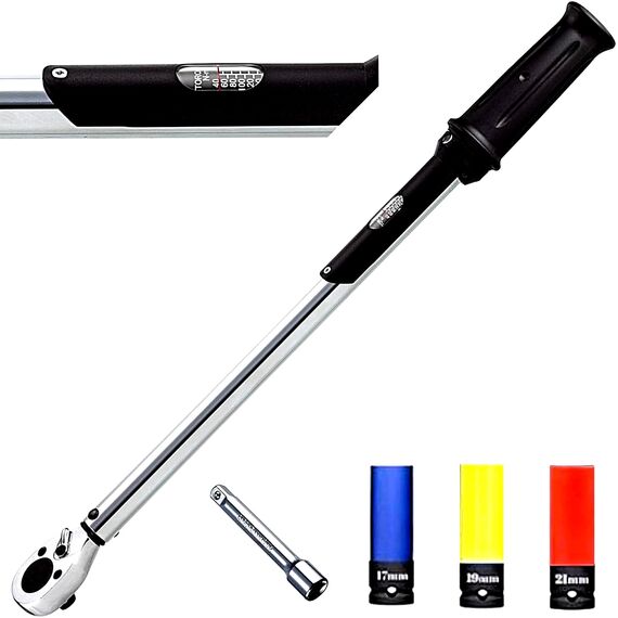 TZTOOL Drehmomentschlüssel auto 1/2 Zoll 40-210Nm. 560mm lang