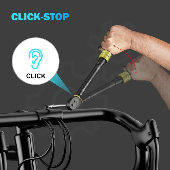 ANPUDS Drehmomentschlüssel 1/4", 3-25 NM Fahrrad & Motorrad, 0,1NM Mikro-Einstellung mit Arretierung, ±3% Fehlergenauigkeit Drehmoment-Schlüssel mit 72 Zähne Wende Ratschenkopf