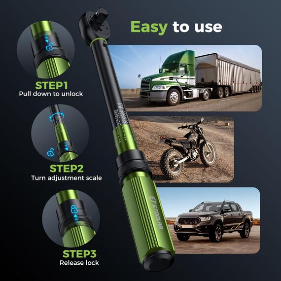 ETOOLAB 1/2" Drehmomentschlüssel Auto, 20-230Nm/10-170lbf-ft, ±3% Fehlergenauigkeit, 72 Zähne Umschaltknarre Drehmomentschlüssel für Auto/Motorrad/Lastwagen