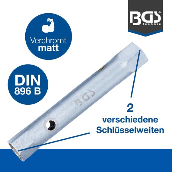 BGS 1218 | Rohrsteckschlüssel-Satz | 9-tlg. | SW 6 x 7 - 20 x 22 mm | metrisch | inkl. Tetron-Rolltasche