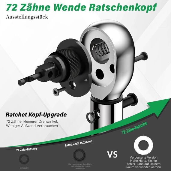 ss shovan 21TLG Drehmomentschlüssel Fahrrad, 1/4 Zoll 2-24 Nm Torque Wrench Set, 72 Zähne Umschaltknarre, ± 3% Fehlergenauigkeit, Ratschenkasten inklusive 3/8" Adapter, Phillips Hex und Torx Bits
