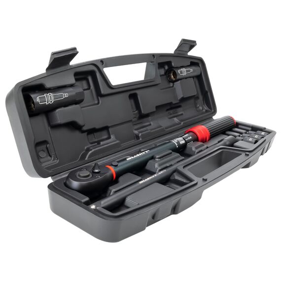 HASKYY Drehmomentschlüssel 3/8" 10-60Nm Zündkerzenschlüssel Magnetisch 14-16mm mit Torxbits T20 T30 T40 inkl. Verlängerungsadapter KFZ Industrie Motorrad Auto