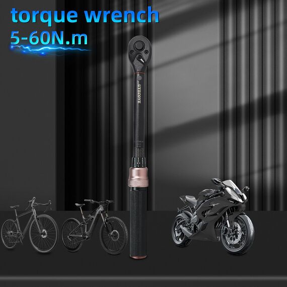 UYECOVE Drehmomentschlüssel 3/8, Drehmomentschlüssel Zündkerzen 5-60Nm Drehmomentschlüssel Set 11-tlg. mit Zündkerze, Drehmomentschlüssel für Auto, Motorrad