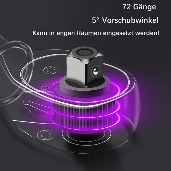 UYECOVE Drehmomentschlüssel Set, 3 teilig Drehmomentschlüssel 1/4" 1-25Nm, 3/8" 5-60Nm, 1/2" 20-220Nm, ±3% Fehlergenauigkeit,1/2“ to 3/8" Adapter